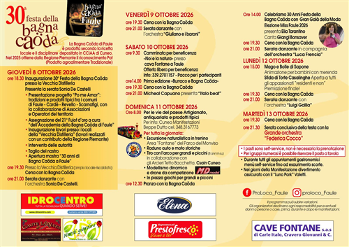 30^ edizione della Festa della Bagna Caoda 2026